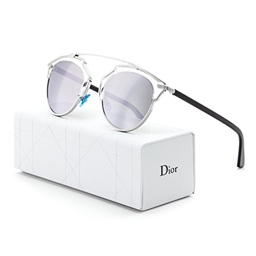 dior sunglasses silver mirror